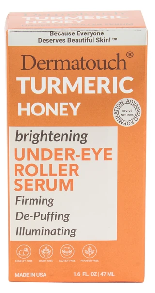 Thumbnail 1: Dermatouch 1.6 oz Turmeric Honey Brightening Under-Eye Roller Serum 