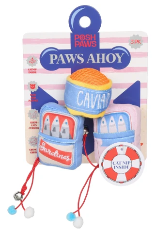 Thumbnail 1: Posh Paws 3 Pk Paws Ahoy Dog Toys 