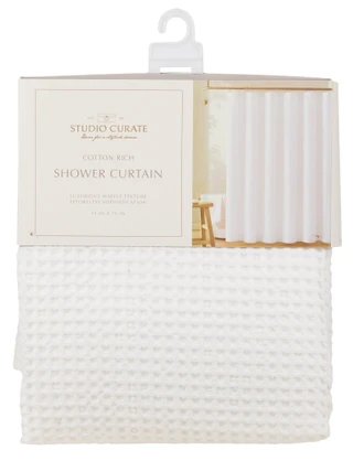 Thumbnail 1: Studio Curate 72x72 Cotton Rich Shower Curtain  