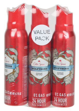 Thumbnail 1: Old Spice 3 Pk Wolfthorn Deodorant Spray  