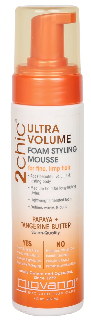 Thumbnail 1: Giovanni 7 oz Papaya + Tangerine Butter Foam Styling Mousse 