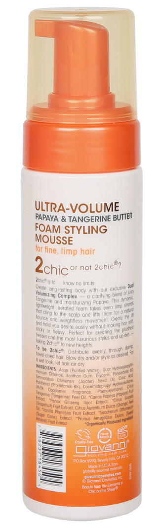 Thumbnail 2: Giovanni 7 oz Papaya + Tangerine Butter Foam Styling Mousse 