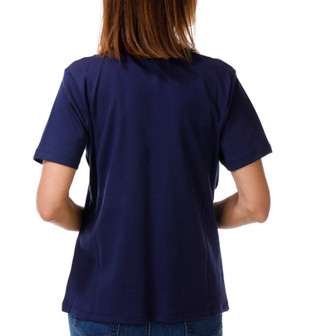 Thumbnail 2: Coral Bay Women's Short Sleeve Crochet Trim V-Neck Top 