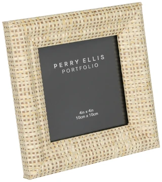 Thumbnail 1: Perry Ellis Portfolio 4x4 Woven Picture Frame 