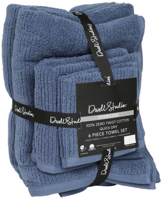 Thumbnail 1: DWELL 6 Pc Quick Dry Bath Towel Set 