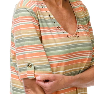 Thumbnail 2: Hearts of Palm Women's Stripe V-Neck Top  