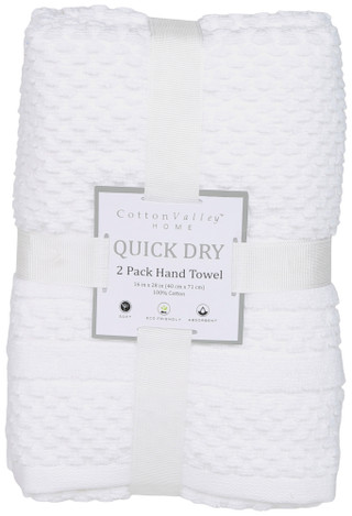 Thumbnail 1: Cotton Valley Home 2 Pk Quick Dry Textured Hand Towels Set 