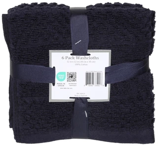 Thumbnail 3: Cotton Valley Home 6 Pk Quick Dry Washcloths Set 