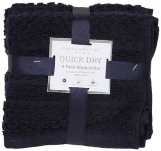 Thumbnail 1: Cotton Valley Home 6 Pk Quick Dry Washcloths Set 