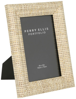 Thumbnail 1: Perry Ellis Portfolio 4x6 Woven Picture Frame  