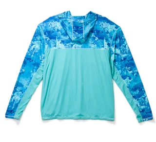 Thumbnail 2: REEL LEGENDS Men's Long Sleeve Printed Hooded Performance Shirt 