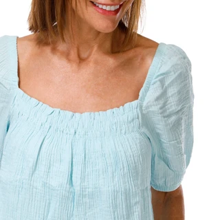 Thumbnail 2: Philosophy Women's Gauze Puff Sleeve Square Neck Top 
