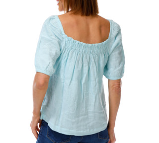 Thumbnail 3: Philosophy Women's Gauze Puff Sleeve Square Neck Top 
