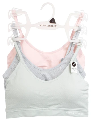 Thumbnail 1: Laura Ashley 3-Pack Seamless Swiss Dot Bralette 