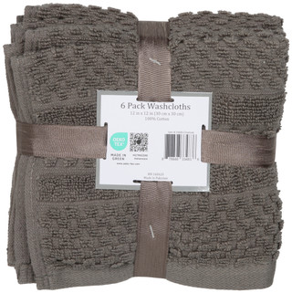 Thumbnail 2: Cotton Valley Home 6 Pk Quick Dry Washcloths Set 