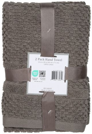 Thumbnail 2: Cotton Valley Home 2 Pk Quick Dry Textured Hand Towels Set 