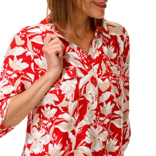 Thumbnail 3: Coral Bay Petite 3/4 Sleeve Print Top 