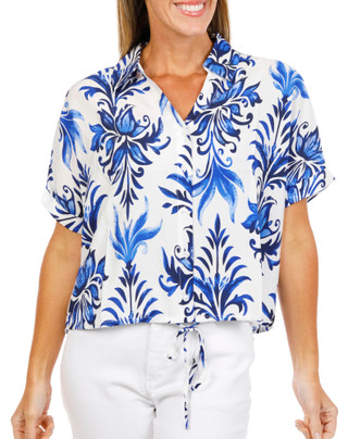 Thumbnail 1: Adrianna Papell Tie Hem Woven Shirt 