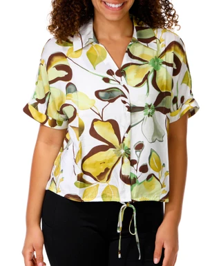 Thumbnail 1: Adrianna Papell Tie Hem Woven Shirt 