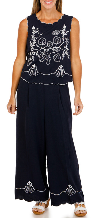Thumbnail 1: Adrianna Papell Airflow Embroidered 2-Piece Set 