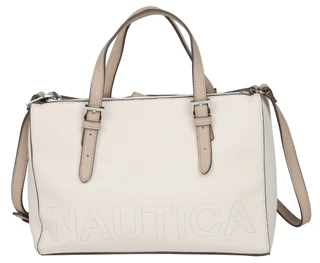 Thumbnail 1: Nautica Outer Banks Logo Zipper & Snap Closure Satchel  