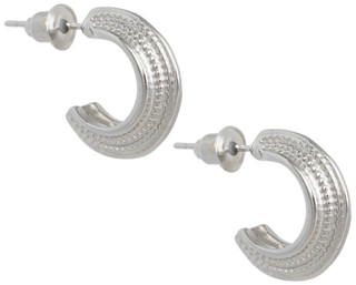 Thumbnail 2: YMI 3 Pc Silver Huggie Stud Earring Set 