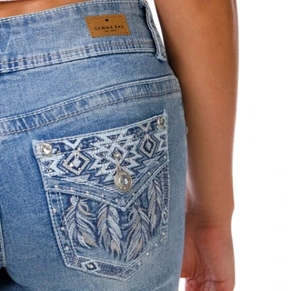 Thumbnail 3: GEMMA RAE Dream Catcher Bling Roll Cuff Shorts 