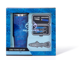 Thumbnail 1: REAL TREE Men's 8‑Piece Gone Fishing Grooming & Tumbler Gift Set 