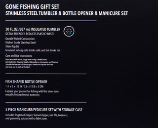 Thumbnail 3: REAL TREE Men's 8‑Piece Gone Fishing Grooming & Tumbler Gift Set 