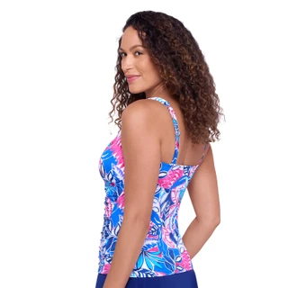 Thumbnail 5: American Beach Ring Front Stripe Tankini Top 
