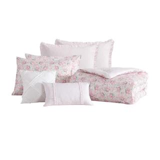 Thumbnail 13: Laura Ashley Laura Ashley Pamelas Posies Cotton Comforter Set 
