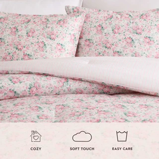 Thumbnail 32: Laura Ashley Laura Ashley Pamelas Posies Cotton Comforter Set 