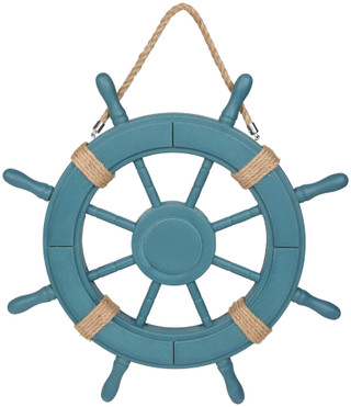 Thumbnail 1: Fancy That 24 in Ship Wheel with Rope Home Accent 
