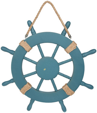 Thumbnail 2: Fancy That 24 in Ship Wheel with Rope Home Accent 