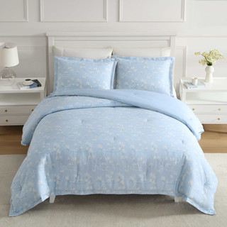 Thumbnail 4: Laura Ashley Laura Ashley Magnolia Grove Cotton Comforter Set 