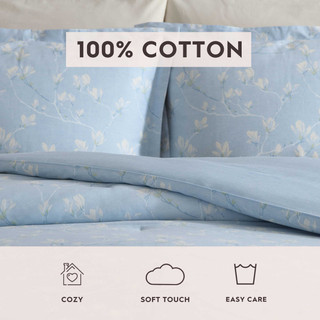 Thumbnail 6: Laura Ashley Laura Ashley Magnolia Grove Cotton Comforter Set 