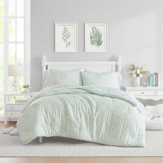 Thumbnail 3: Laura Ashley Laura Ashley Quartet Stripe Microfiber Comforter Set 