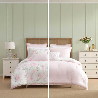 Thumbnail 5: Laura Ashley Laura Ashley Serenity Roses Cotton Comforter Set 