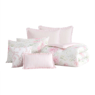 Thumbnail 20: Laura Ashley Laura Ashley Serenity Roses Cotton Comforter Set 