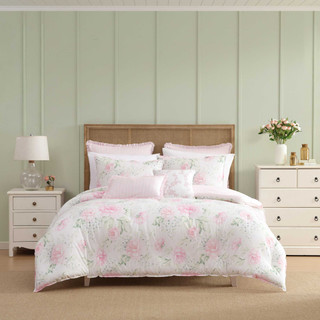 Thumbnail 3: Laura Ashley Laura Ashley Serenity Roses Cotton Comforter Set 