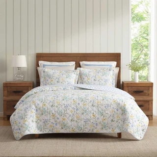 Thumbnail 2: Laura Ashley Laura Ashley Poppy Meadow Cotton Quilt Set 