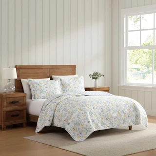 Thumbnail 24: Laura Ashley Laura Ashley Poppy Meadow Cotton Quilt Set 