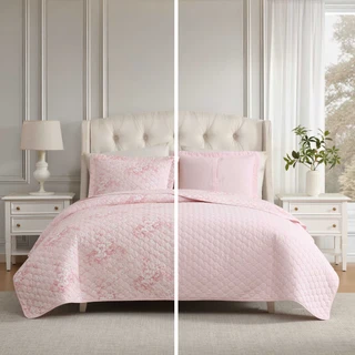 Thumbnail 8: Laura Ashley Laura Ashley Toile Delightful Cotton Quilt Set 