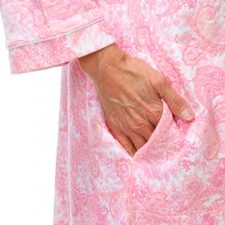 Thumbnail 4: Miss Elaine Women's Long Sleeve Print Night Gown 