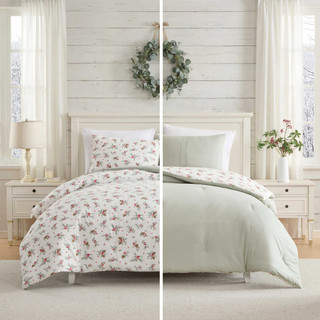 Thumbnail 6: Laura Ashley Laura Ashley Pinecone Berries Cotton Comforter Set 