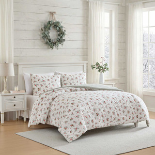 Thumbnail 1: Laura Ashley Laura Ashley Pinecone Berries Cotton Comforter Set 