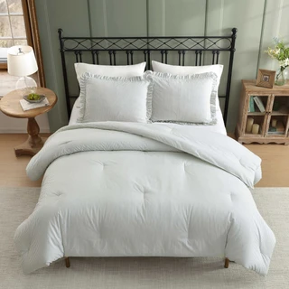 Thumbnail 16: Laura Ashley Laura Ashley Oxford Stripe  Comforter Set 