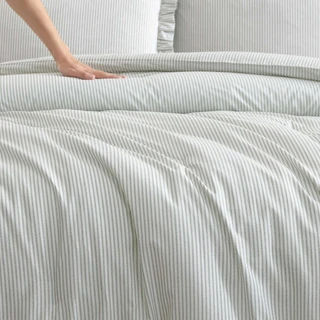 Thumbnail 18: Laura Ashley Laura Ashley Oxford Stripe  Comforter Set 