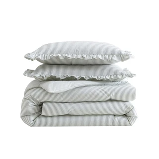 Thumbnail 22: Laura Ashley Laura Ashley Oxford Stripe  Comforter Set 