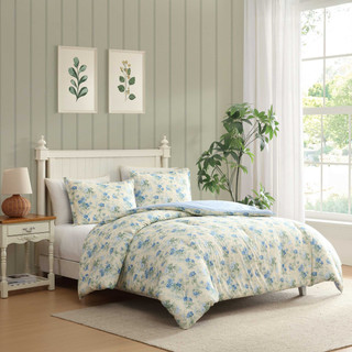 Thumbnail 4: Laura Ashley Laura Ashley Blossom Dance Cotton Comforter Set 